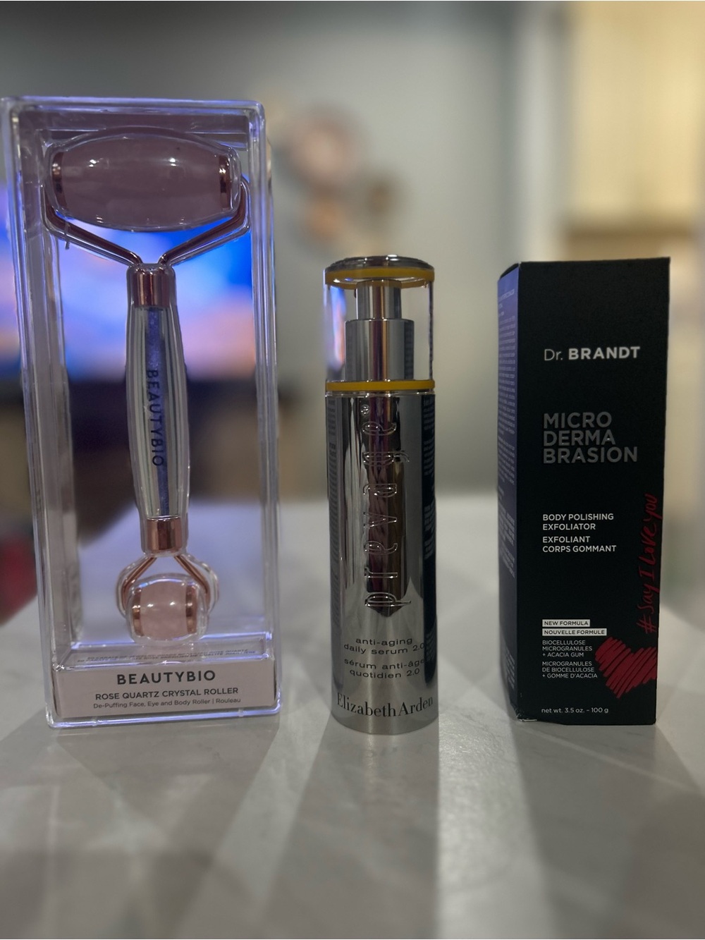 Elizabeth Arden Prevage 2.0, Dr. Brandt Microdermabrasion and beautybio